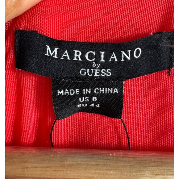 Guess Marciano Kyle Corset Midi Dress citrus Paradisi bodycon 90s sexy sz 8 - Picture 5 of 10